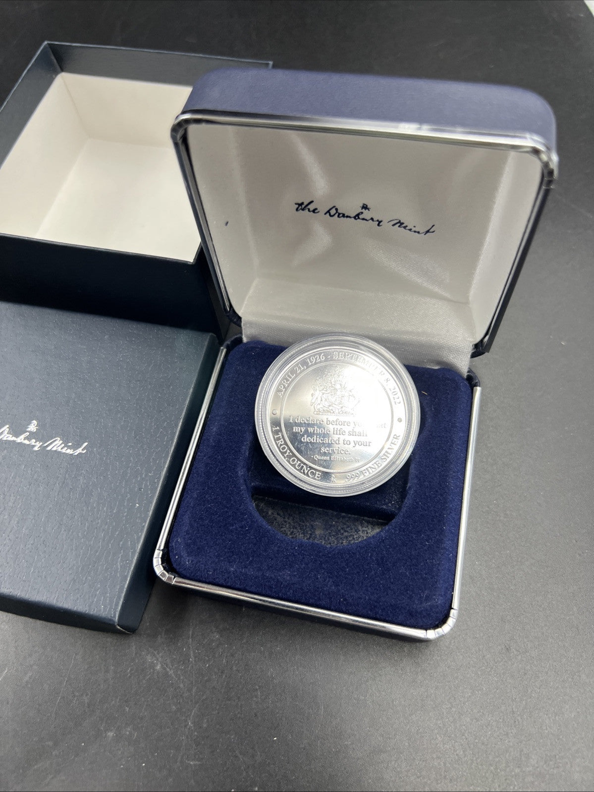 2022 Her Majesty Queen Elizabeth II 1 Oz Silver Danbury Mint CH UNC