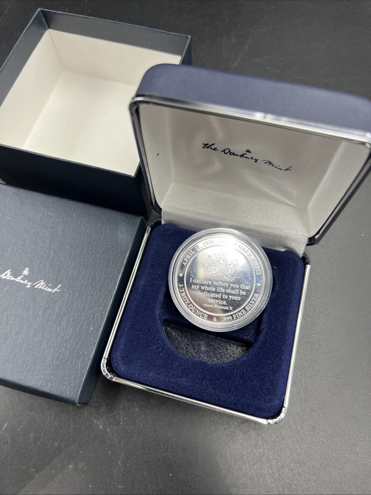 2022 Her Majesty Queen Elizabeth II 1 Oz Silver Danbury Mint CH UNC