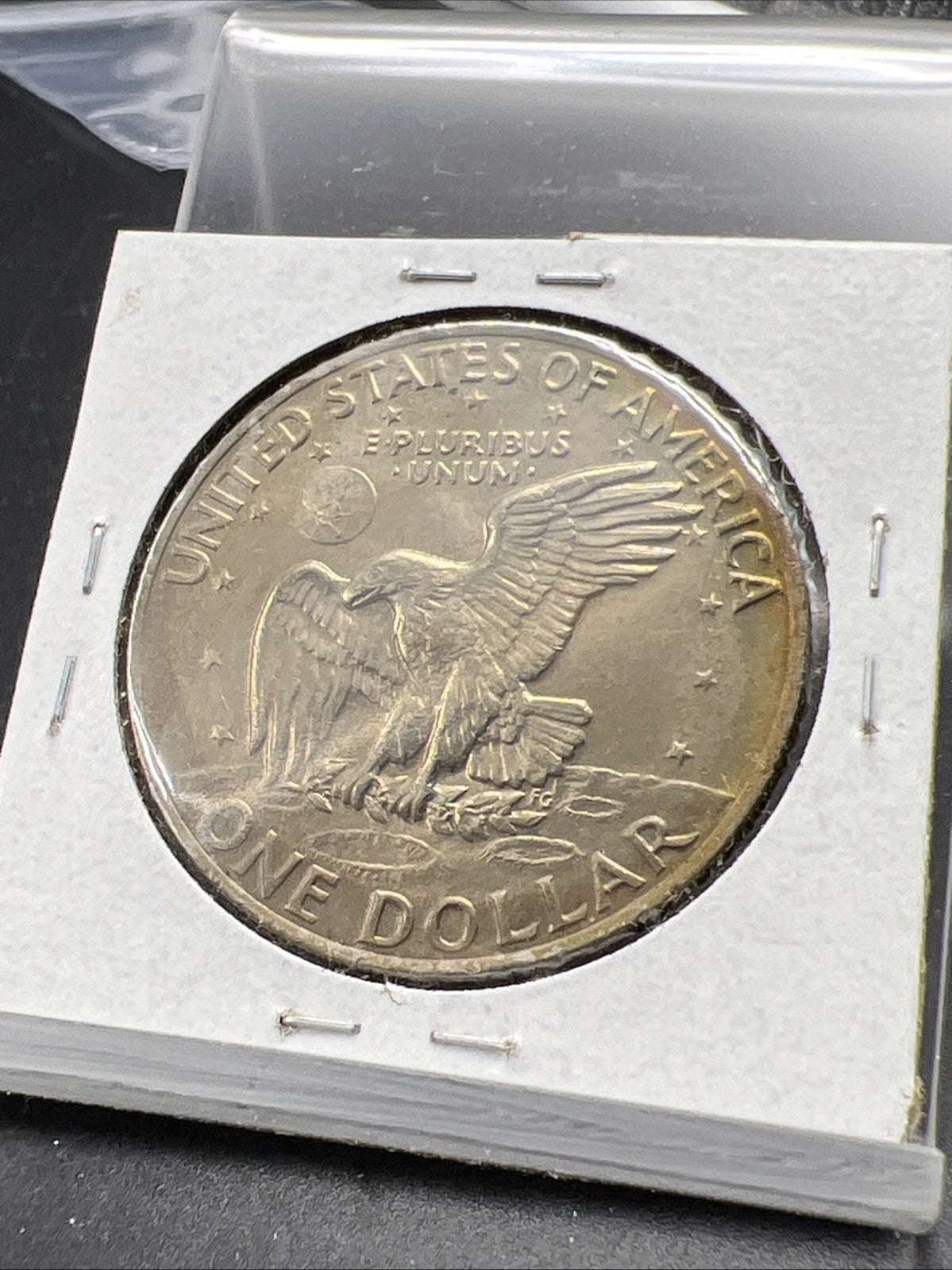1972 Ike Eisenhower Clad Dollar Coin AU About UNC Neat Toning Toner