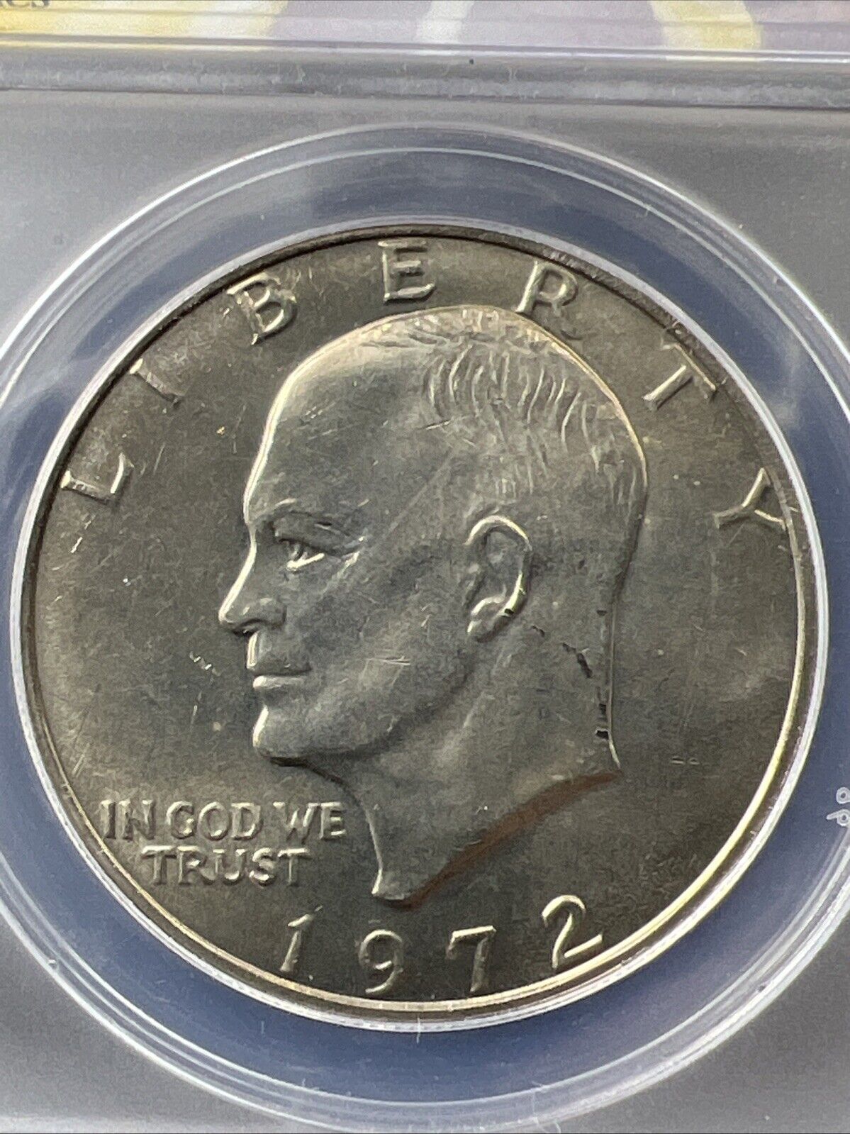 1972 $1 Eisenhower Ike Dollar Coin MS63 ANACS CH BU UNC Type 2 Variety FS-901