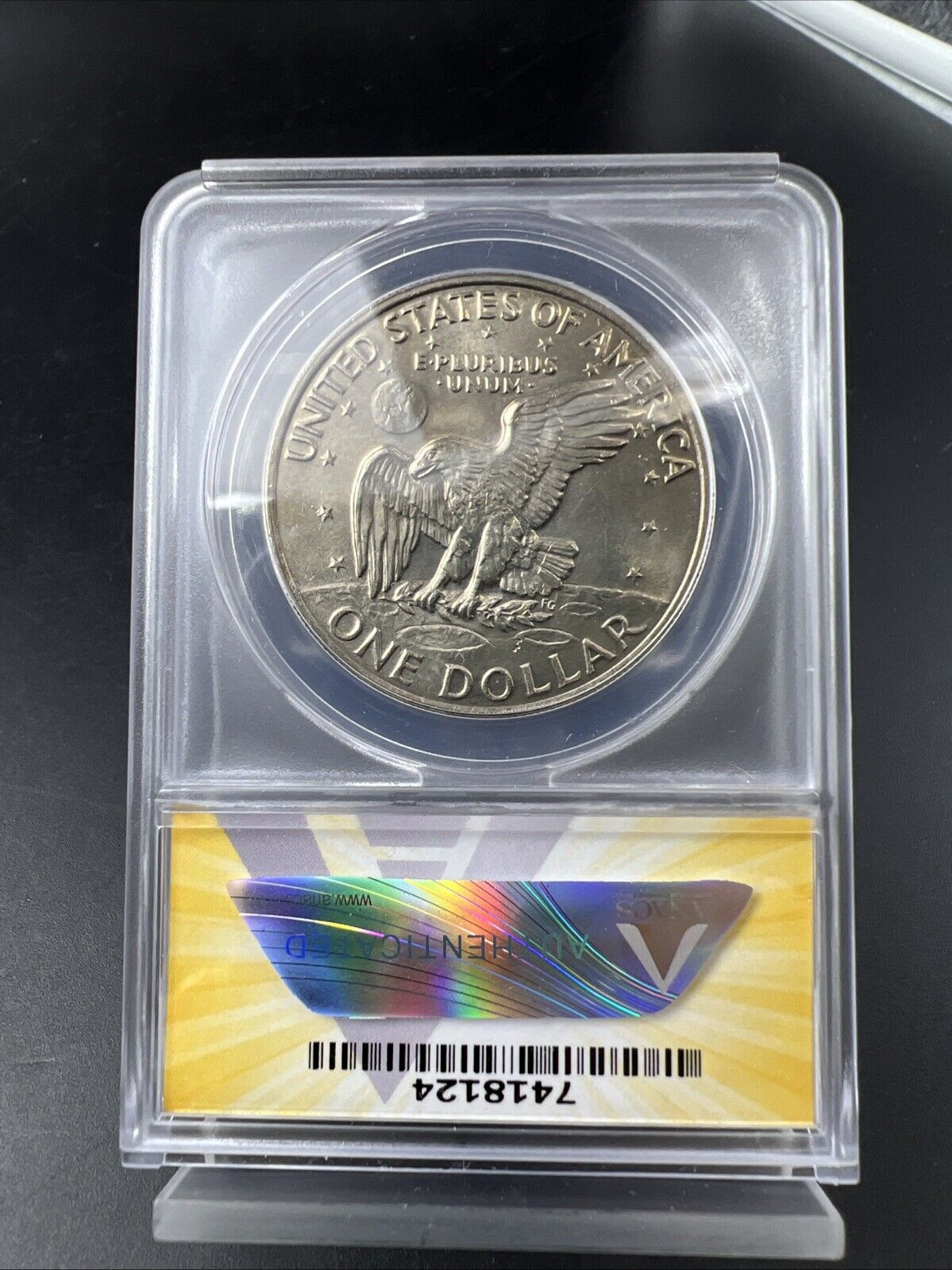 1972 $1 Eisenhower Ike Dollar Coin MS63 ANACS CH BU UNC Type 2 Variety FS-901