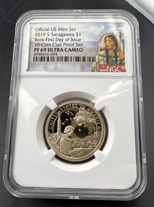 2019 S Proof Native American Mary Ross NGC PF69 Clad Proof Set Dollar $1 Coin