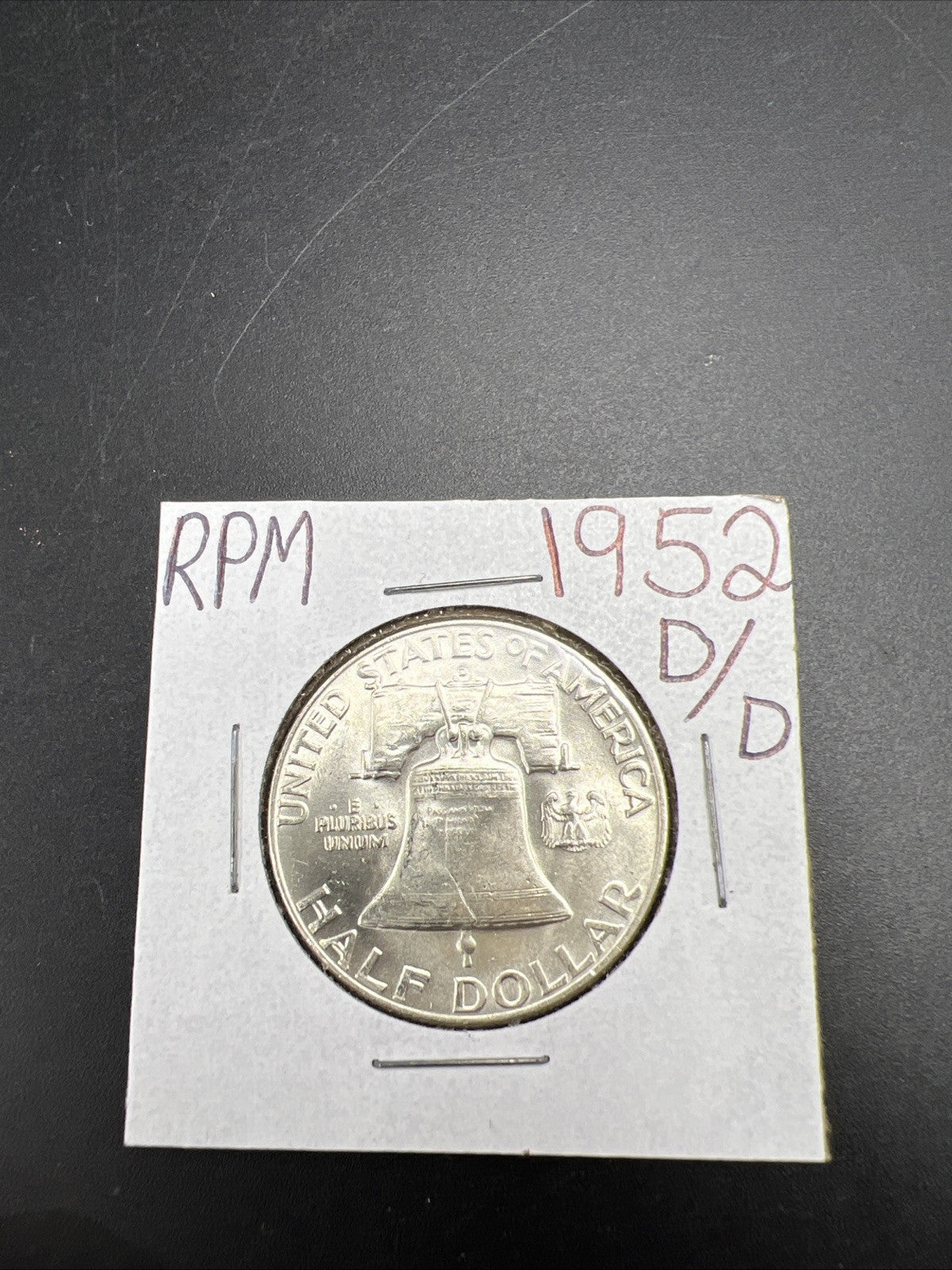 1952 D D/D RPM 50c Franklin Silver Half Dollar Coin BU UNC