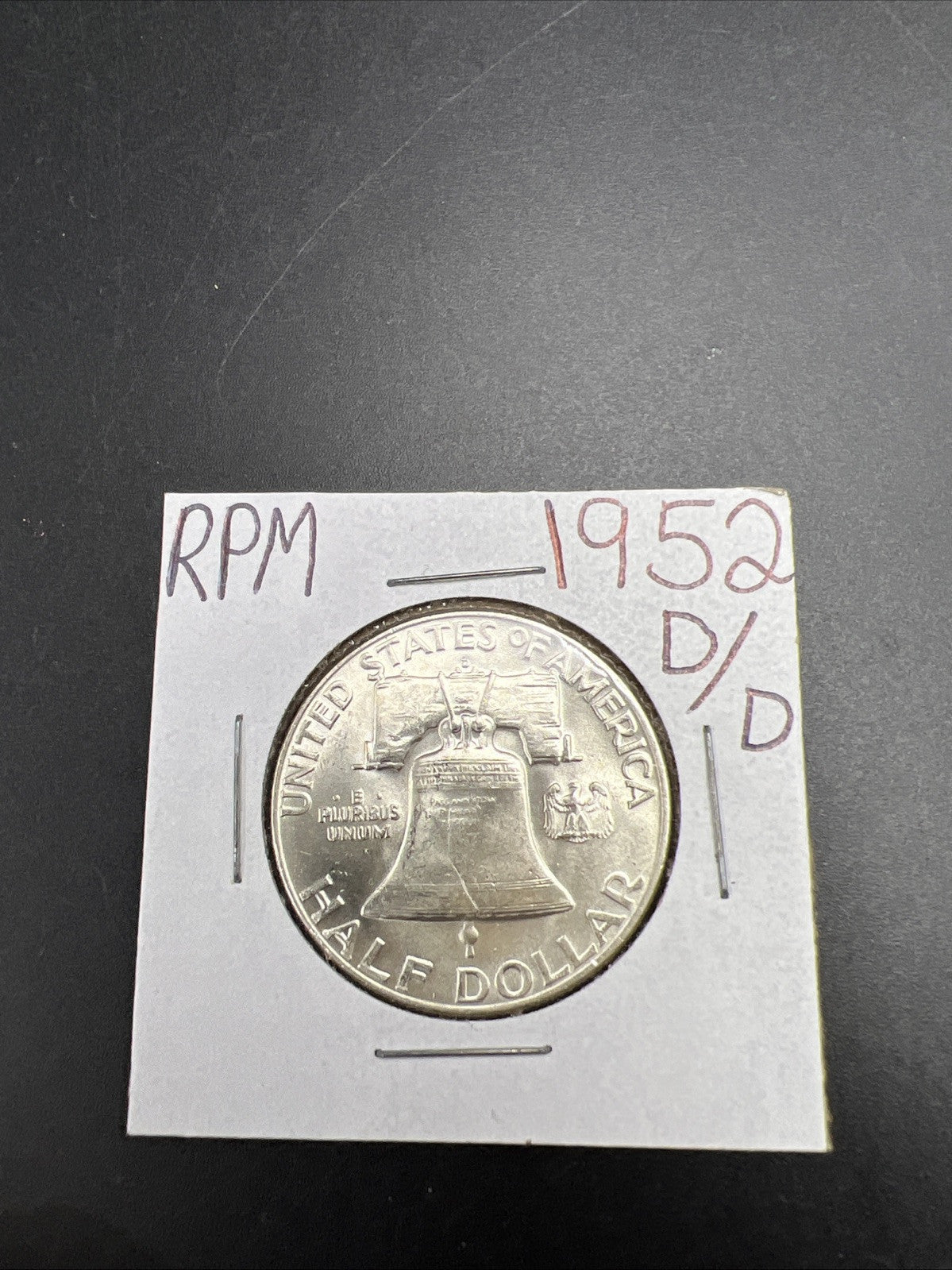 1952 D D/D RPM 50c Franklin Silver Half Dollar Coin BU UNC