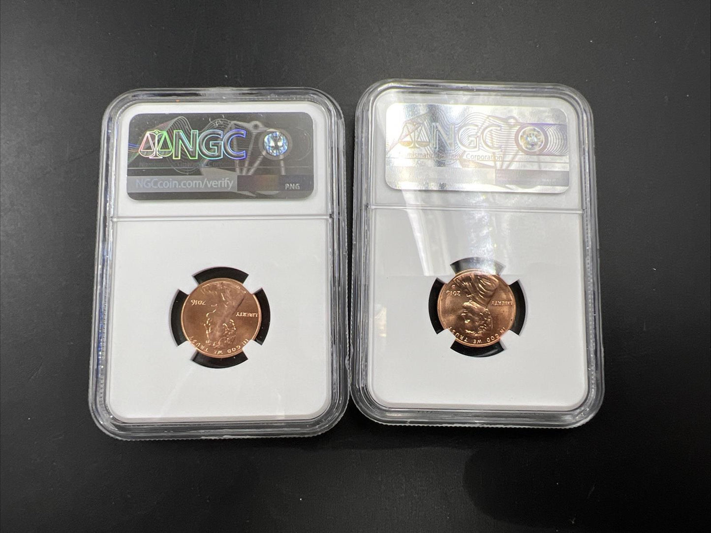 Two Coin Set 2016 P & D 1c Lincoln Shield Cent NGC MS66 Gem BU Certified