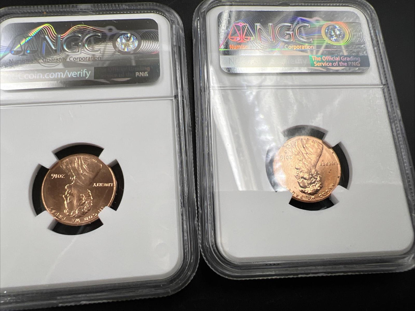 Two Coin Set 2016 P & D 1c Lincoln Shield Cent NGC MS66 Gem BU Certified
