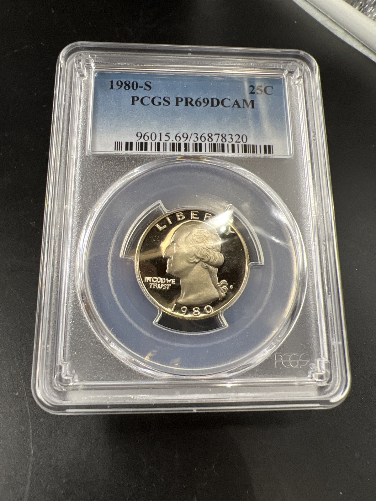 1980 S 25c Clad Copper Nickel Washington Quarter Coin PCGS PR69 DCAM #320