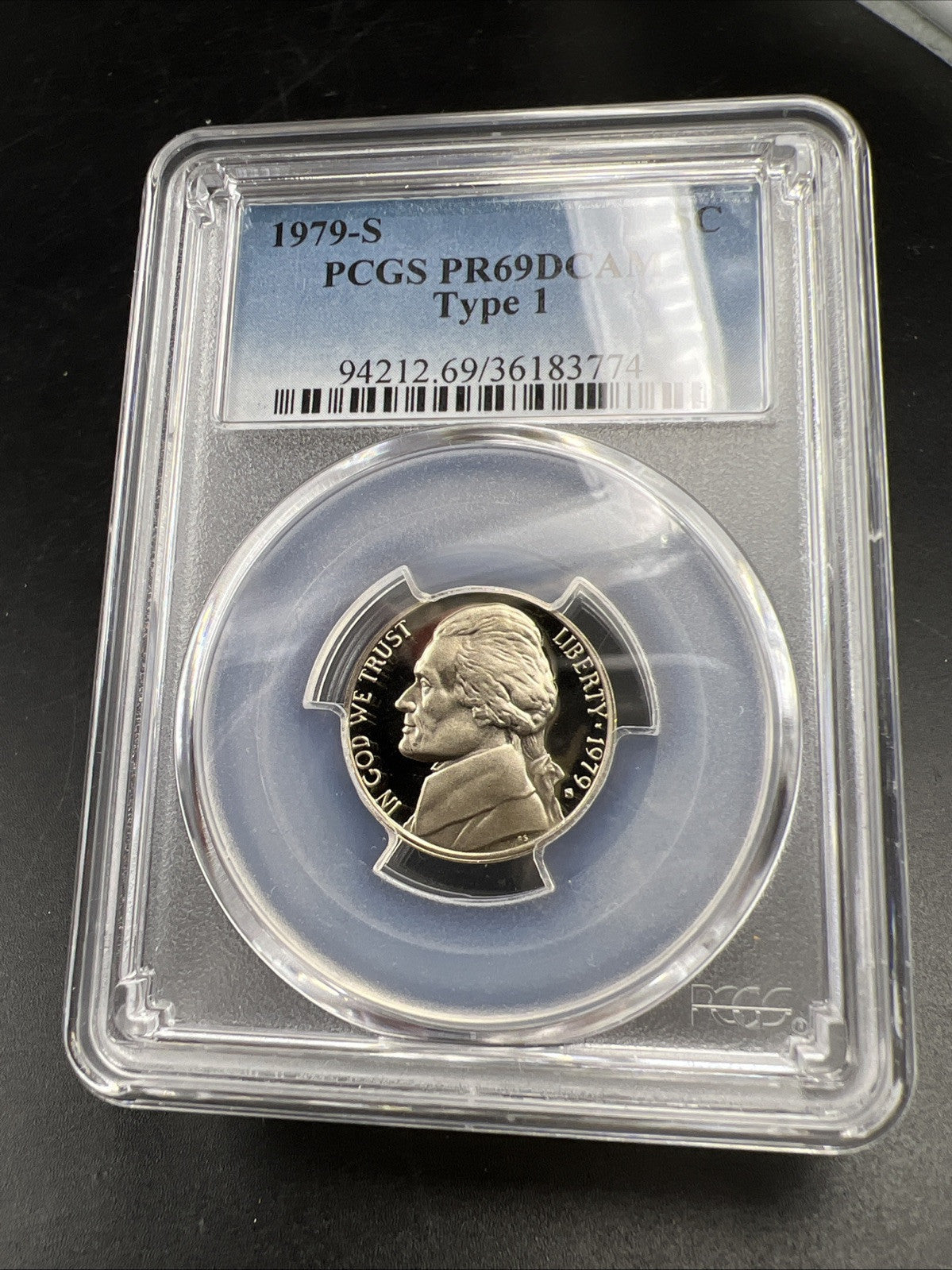 1979 S Type 1 5c Jefferson Nickel PCGS PR69 Gem Proof Certified #74