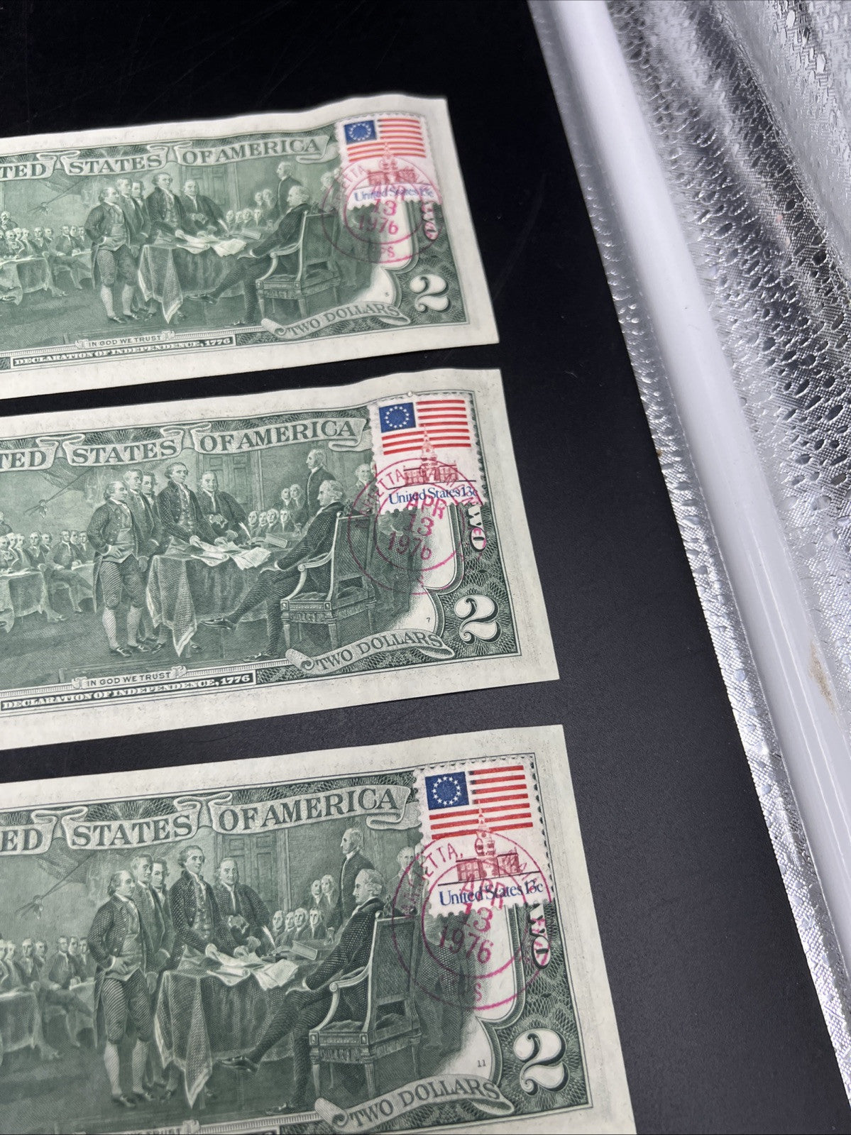 6 Consecutive 1976 Bicentennial Postal FRN Notes CH AU / CU Marietta GA #793