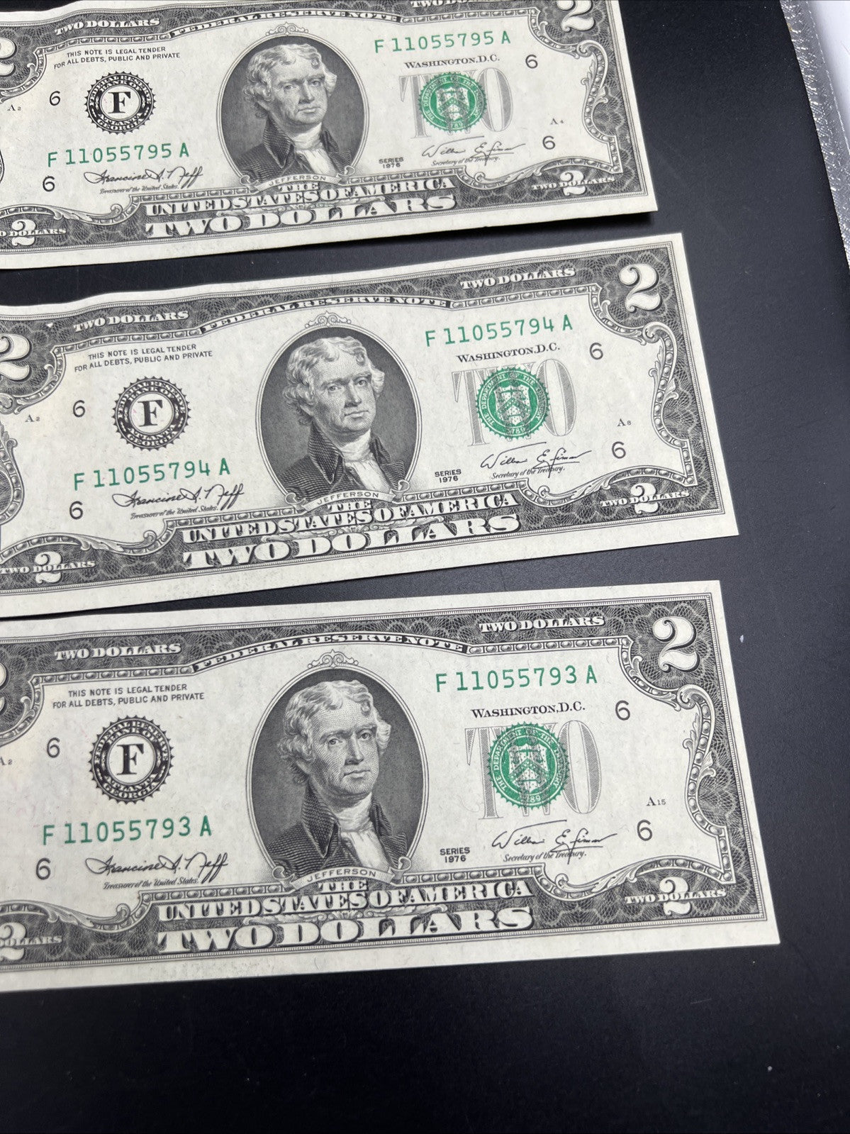 6 Consecutive 1976 Bicentennial Postal FRN Notes CH AU / CU Marietta GA #793