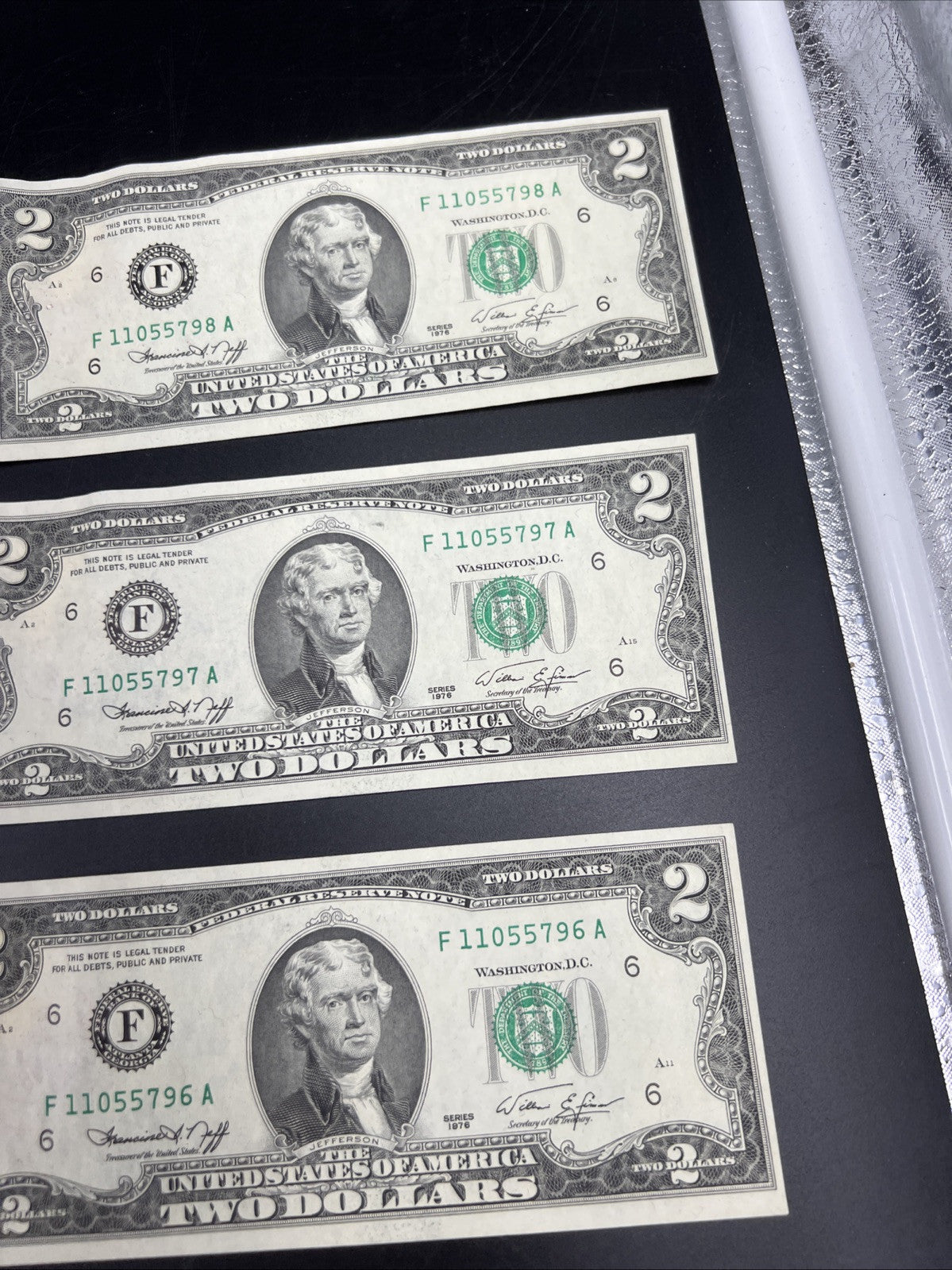 6 Consecutive 1976 Bicentennial Postal FRN Notes CH AU / CU Marietta GA #793