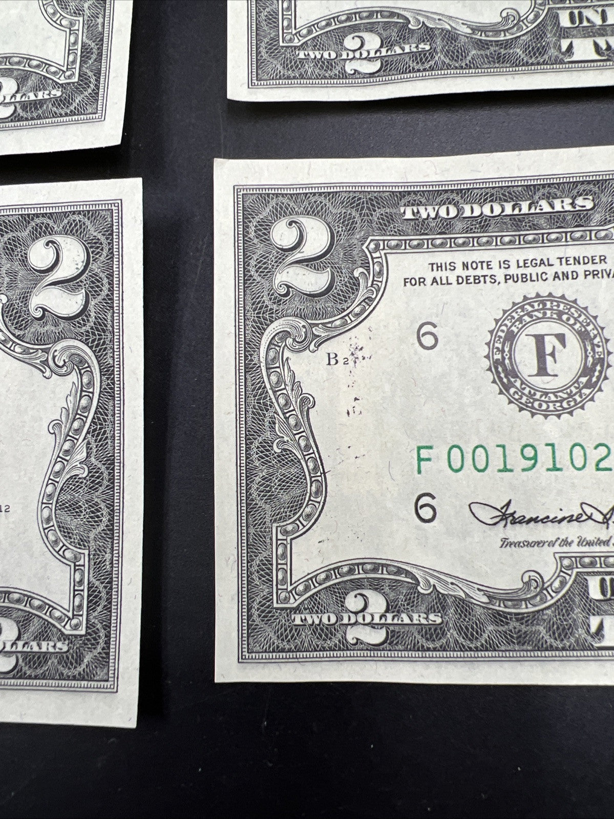12 Consecutive * Star 1976 Bicentennial Postal FRN Notes AU / CU Chickamauga GA