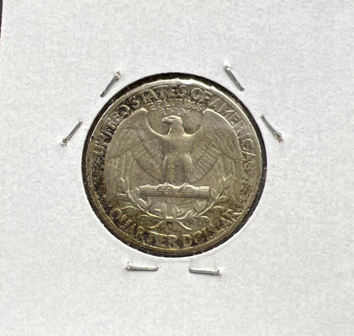 1941 S Washington Silver 25c Quarter Coin XF EF Extra Fine Neat Toning