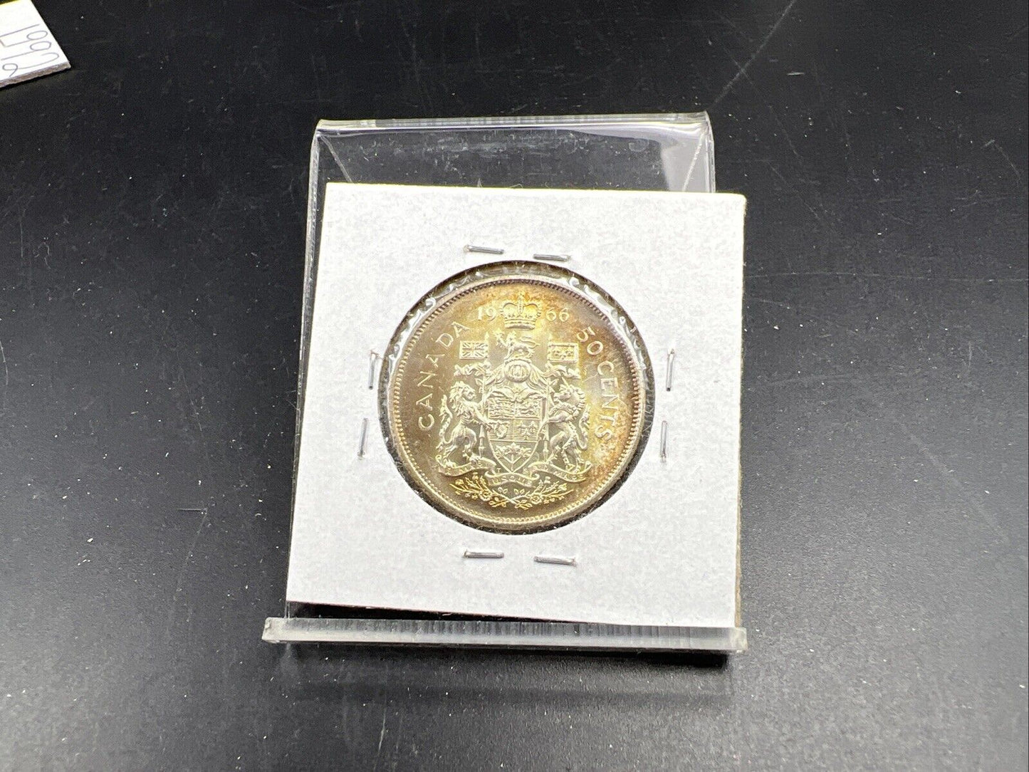 1966 Canada 50 Cents 80% Silver Half Dollar Coin Choice UNC PQ Toning #21125