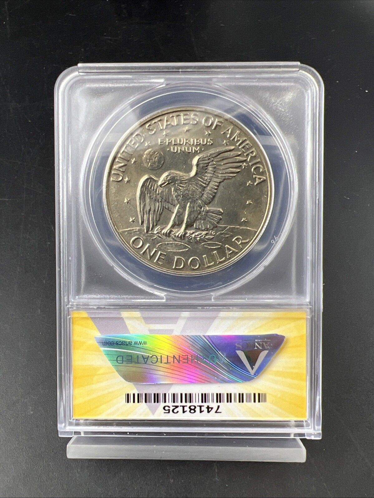 1972 $1 Eisenhower Ike Dollar Coin MS64 ANACS CH BU UNC Type 2 Variety FS-901