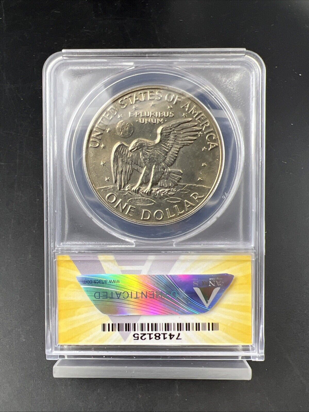 1972 $1 Eisenhower Ike Dollar Coin MS64 ANACS CH BU UNC Type 2 Variety FS-901