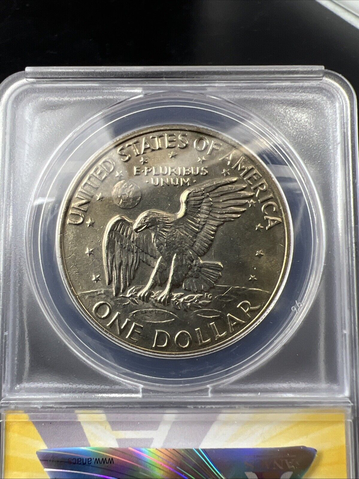 1972 $1 Eisenhower Ike Dollar Coin MS64 ANACS CH BU UNC Type 2 Variety FS-901