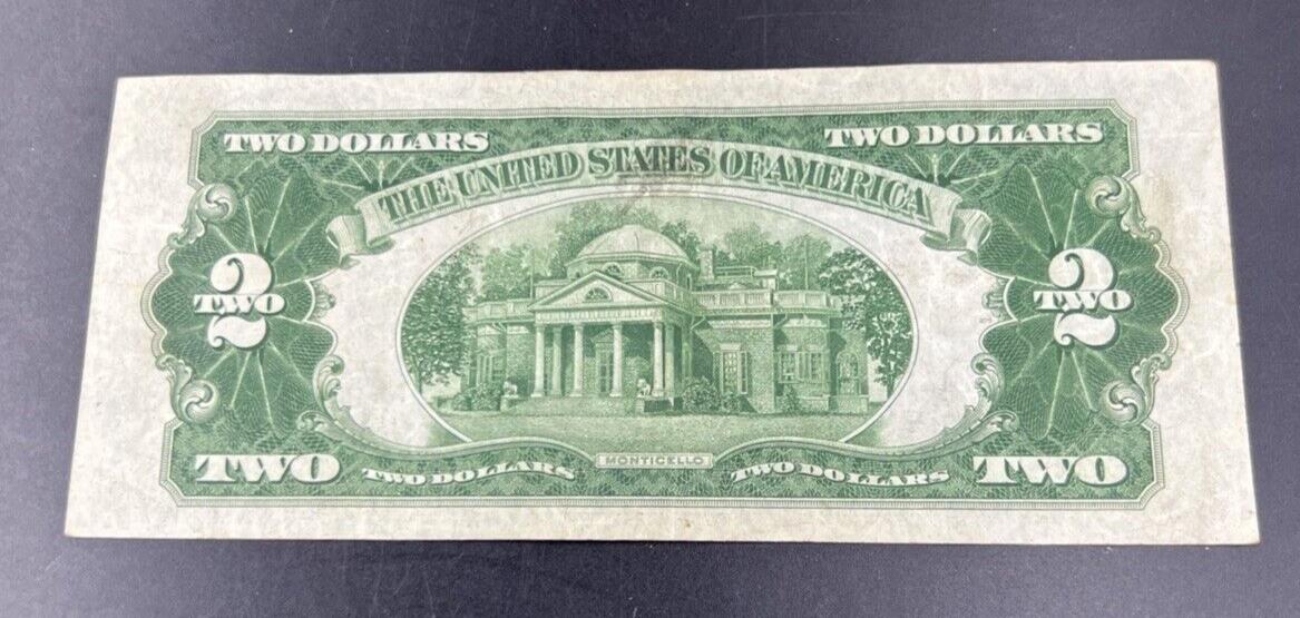 1928 D $2 Two Dollar Legal Tender Red Seal MULE NOTE VF Very Fine Circ
