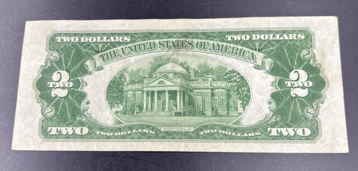 1928 D $2 Two Dollar Legal Tender Red Seal MULE NOTE VF Very Fine Circ
