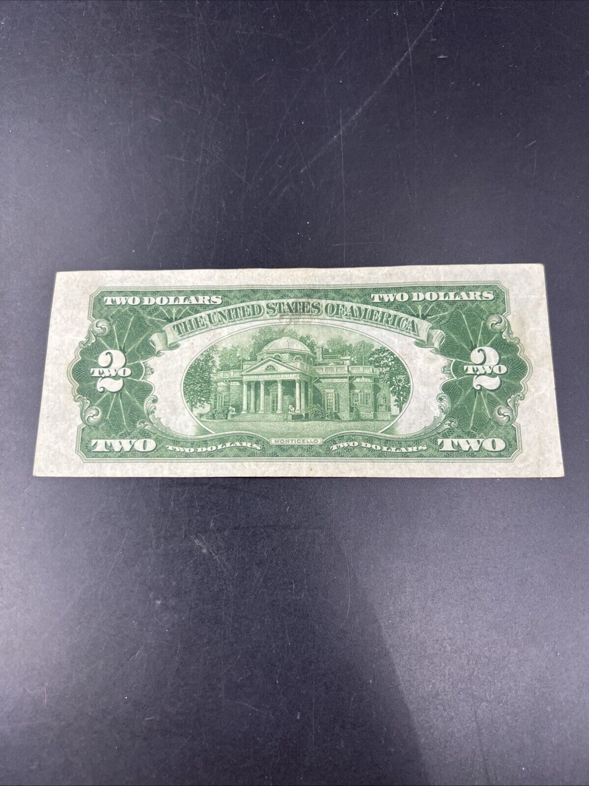 1928 D $2 Two Dollar Legal Tender Red Seal MULE NOTE VF Very Fine Circ