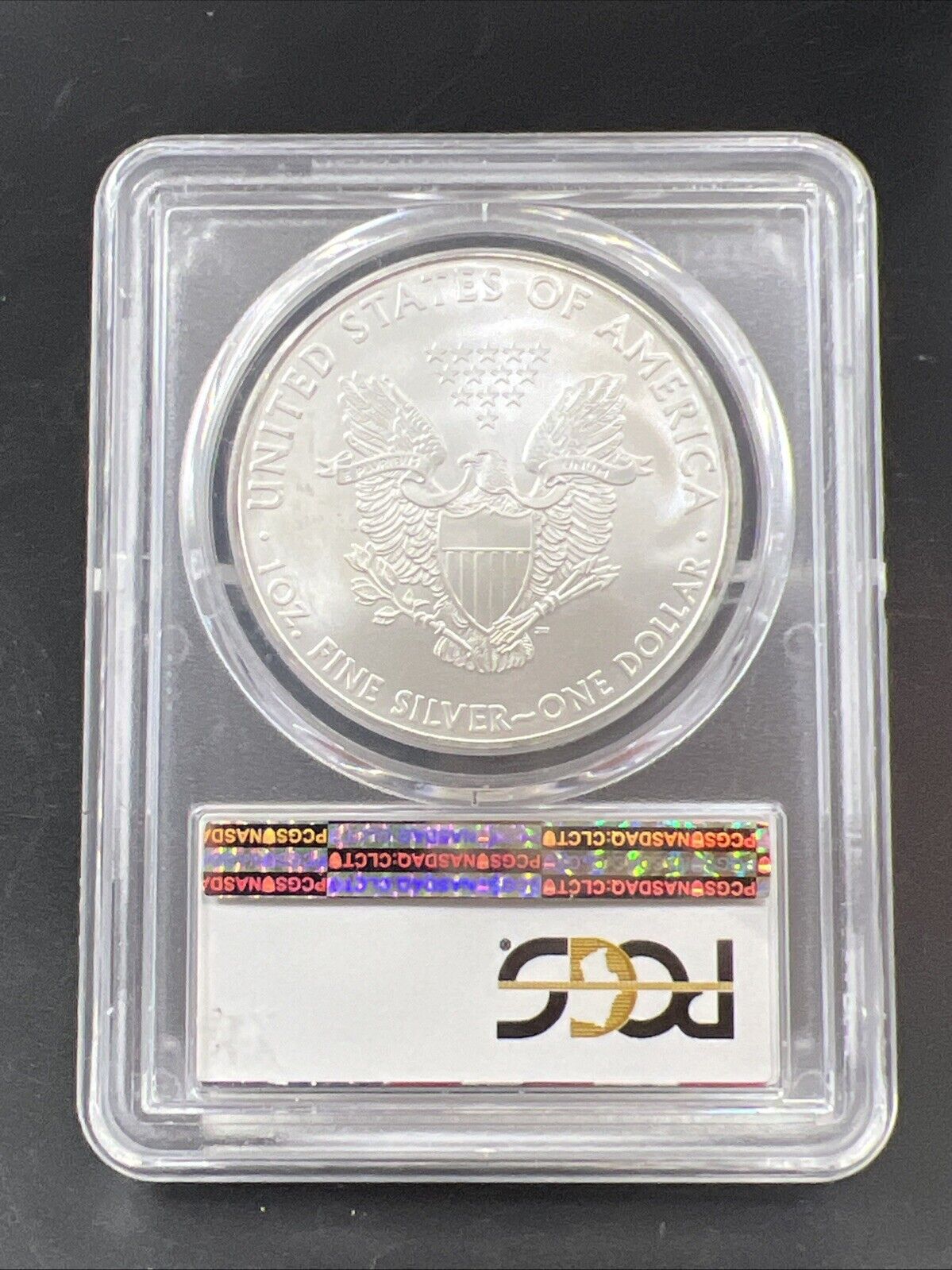 2010 1 Oz ASE American Silver Eagle PCGS MS69 USA American Flag Holder 1/250 #