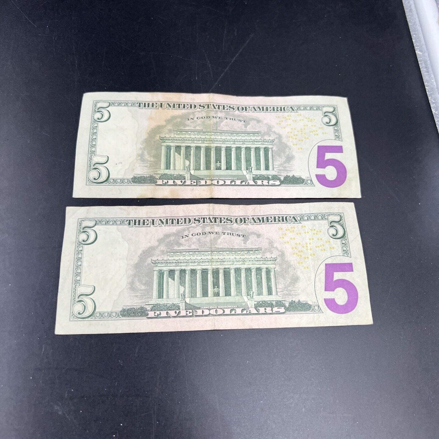 Lot of 2 2013 * Star $5 FRN Federal Reserve Notes Circulated #154