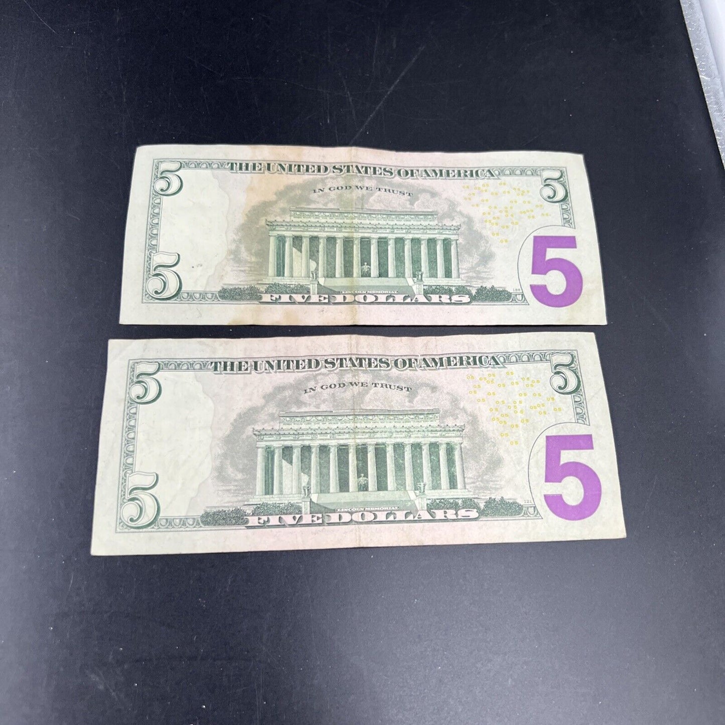 Lot of 2 2013 * Star $5 FRN Federal Reserve Notes Circulated #154