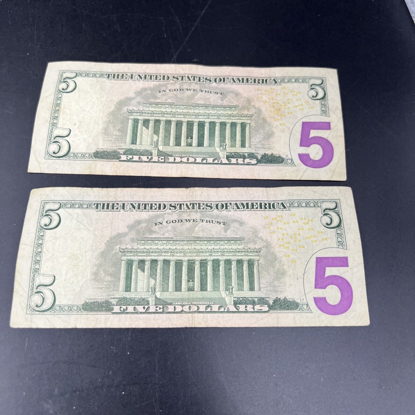 Lot of 2 2006 * Star $5 FRN Federal Reserve Notes Circulated #821