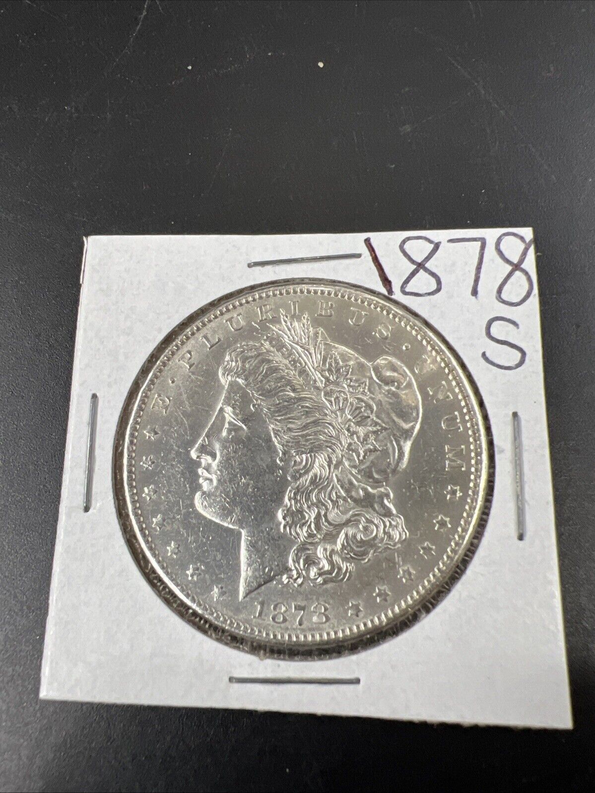1878 S $1 Morgan Silver Dollar Coin AU Details
