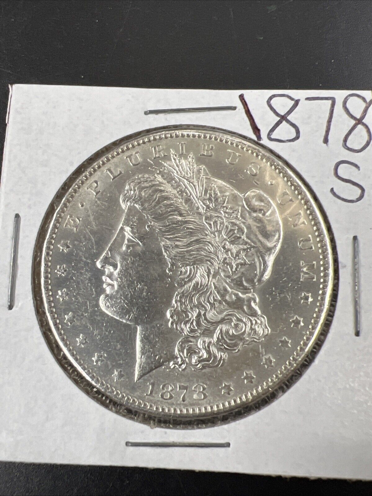 1878 S $1 Morgan Silver Dollar Coin AU Details