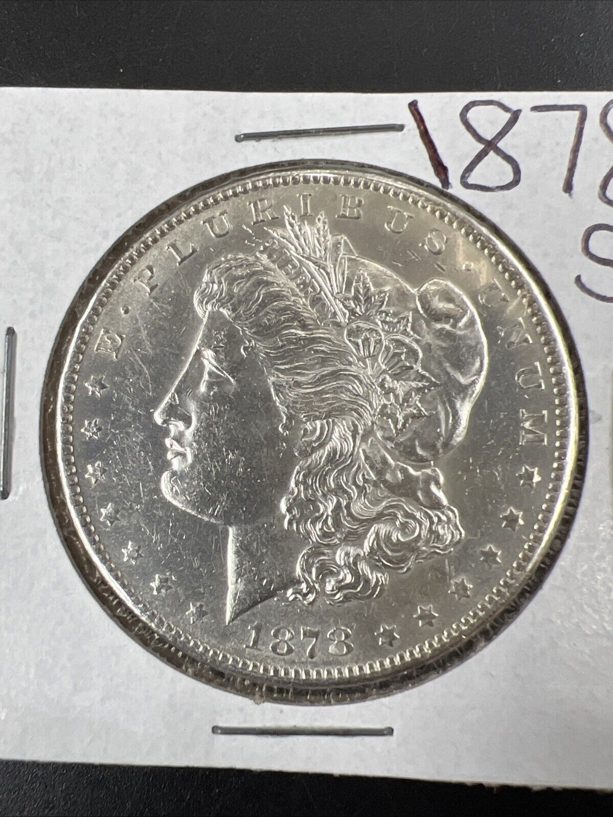 1878 S $1 Morgan Silver Dollar Coin AU Details