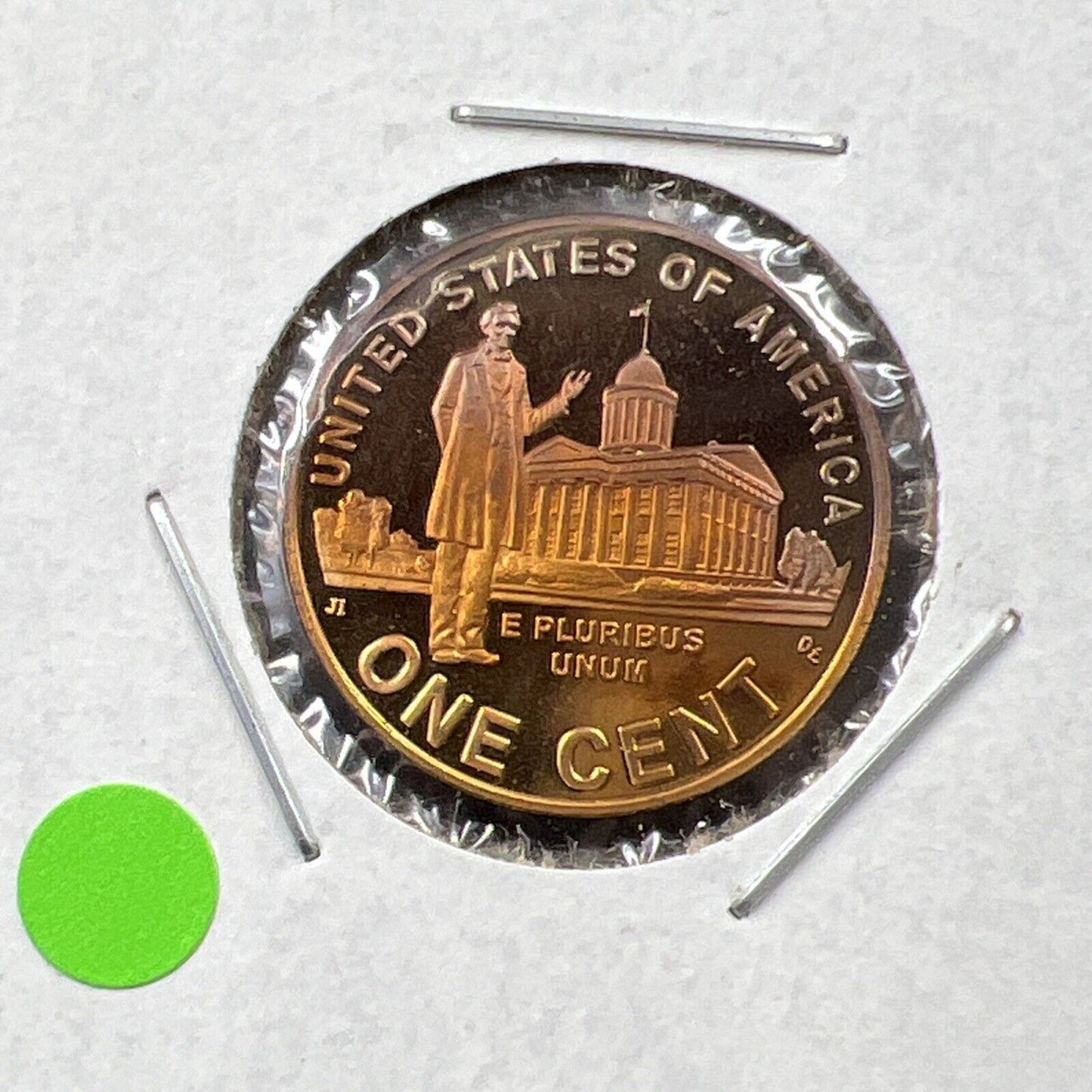 2009 S Proof 1c Lincoln Presidency One Cent Coin Neat Toning Toner Reverse