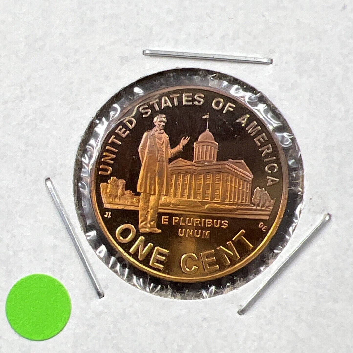2009 S Proof 1c Lincoln Presidency One Cent Coin Neat Toning Toner Reverse