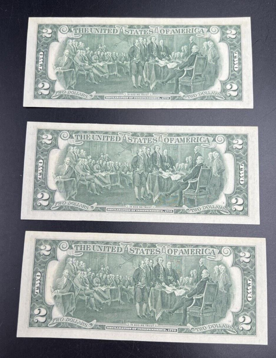 3 Consecutive 1976 Bicentennial Postal FRN Federal Reserve Notes UNC Mableton GA