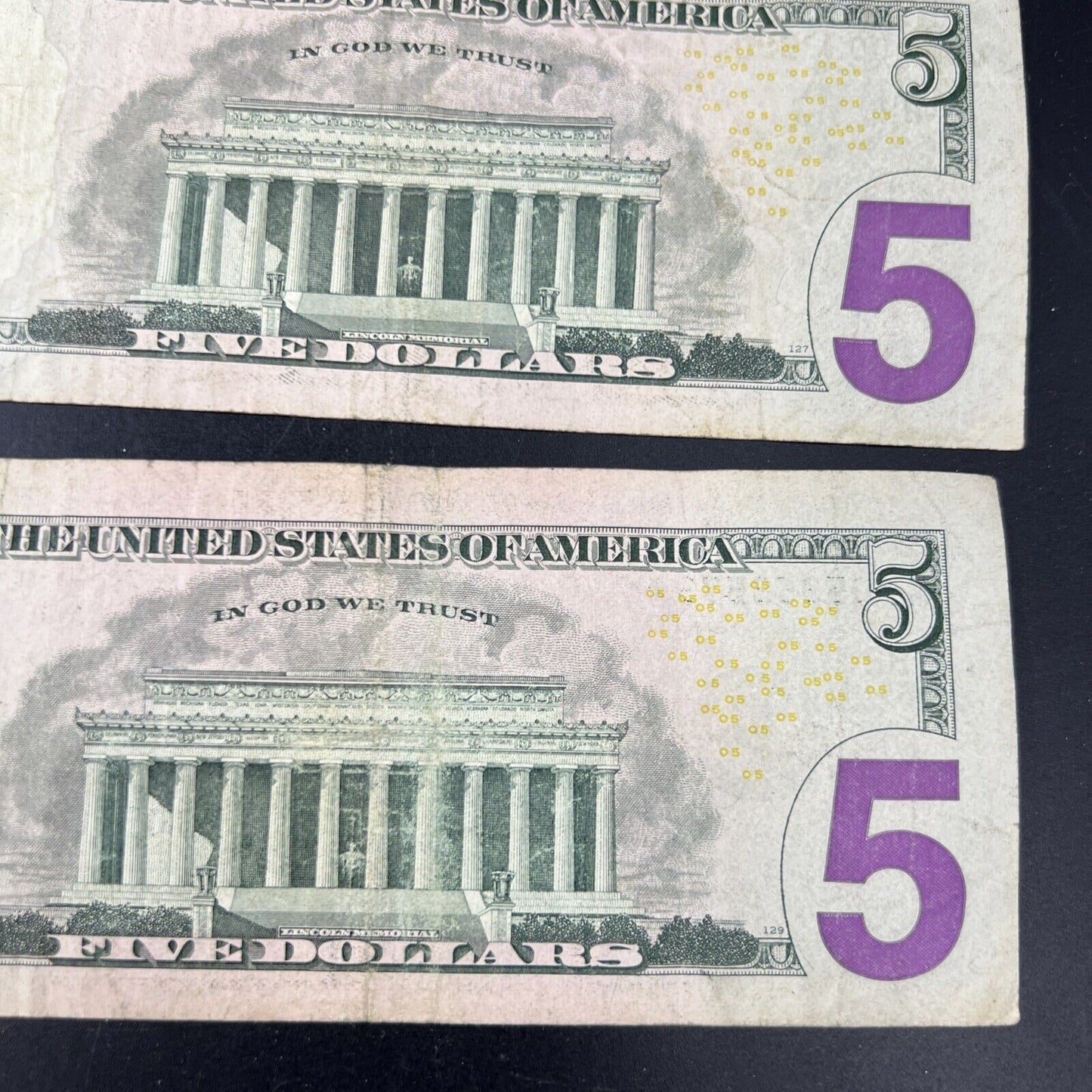 Lot of 5 2013 * Star $5 FRN Federal Reserve Notes Circulated #578