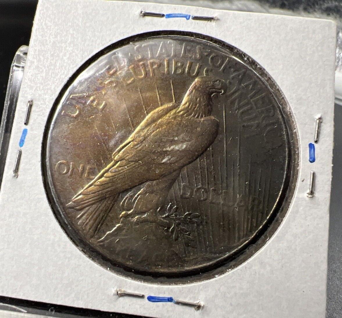 1934 P $1 Peace Silver Dollar Coin XF EF Details Artificial Toning Semi Key Date