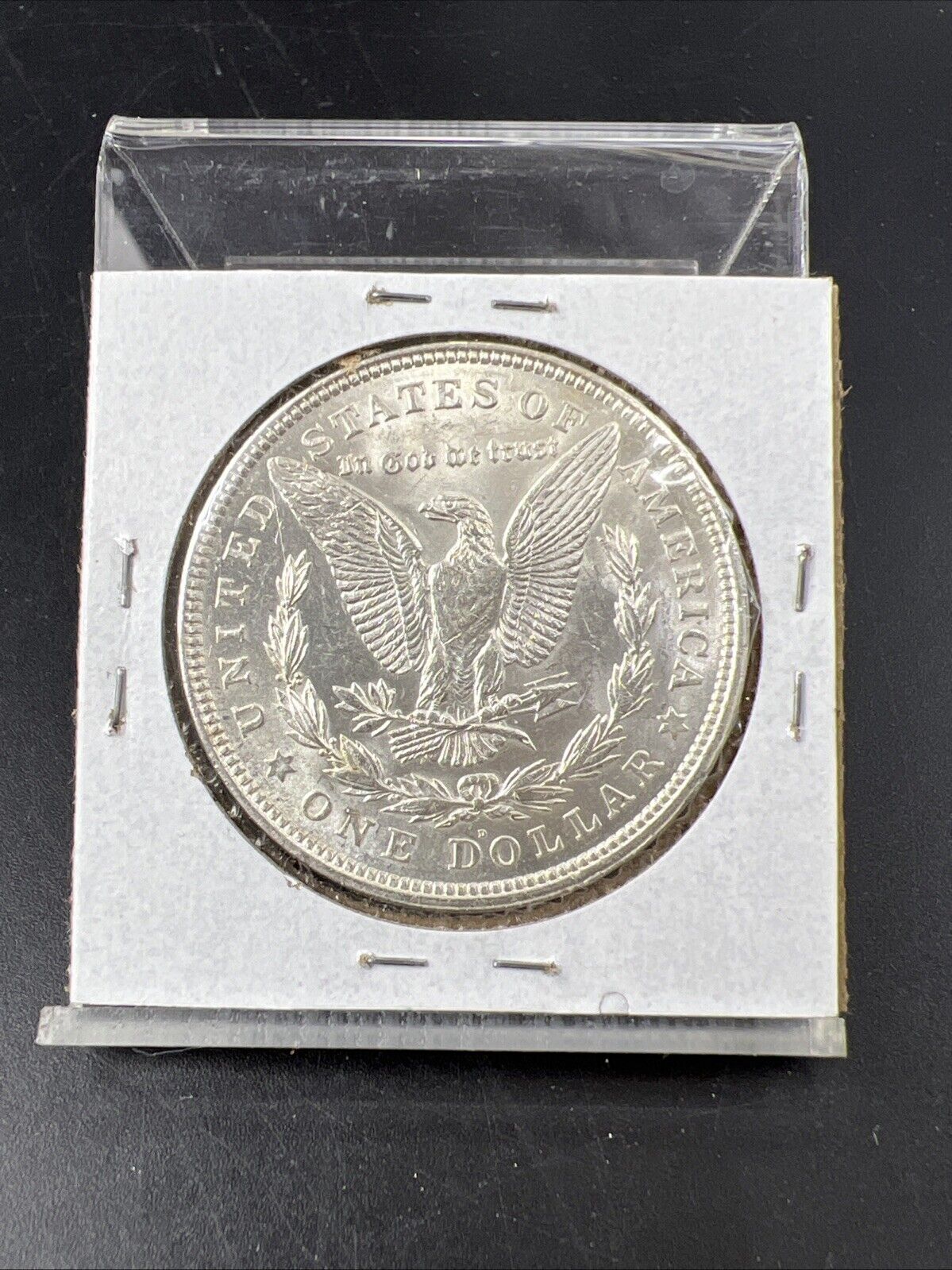 1921 D $1 Morgan Silver Dollar Coin BU UNC w/ Die Crack at Date