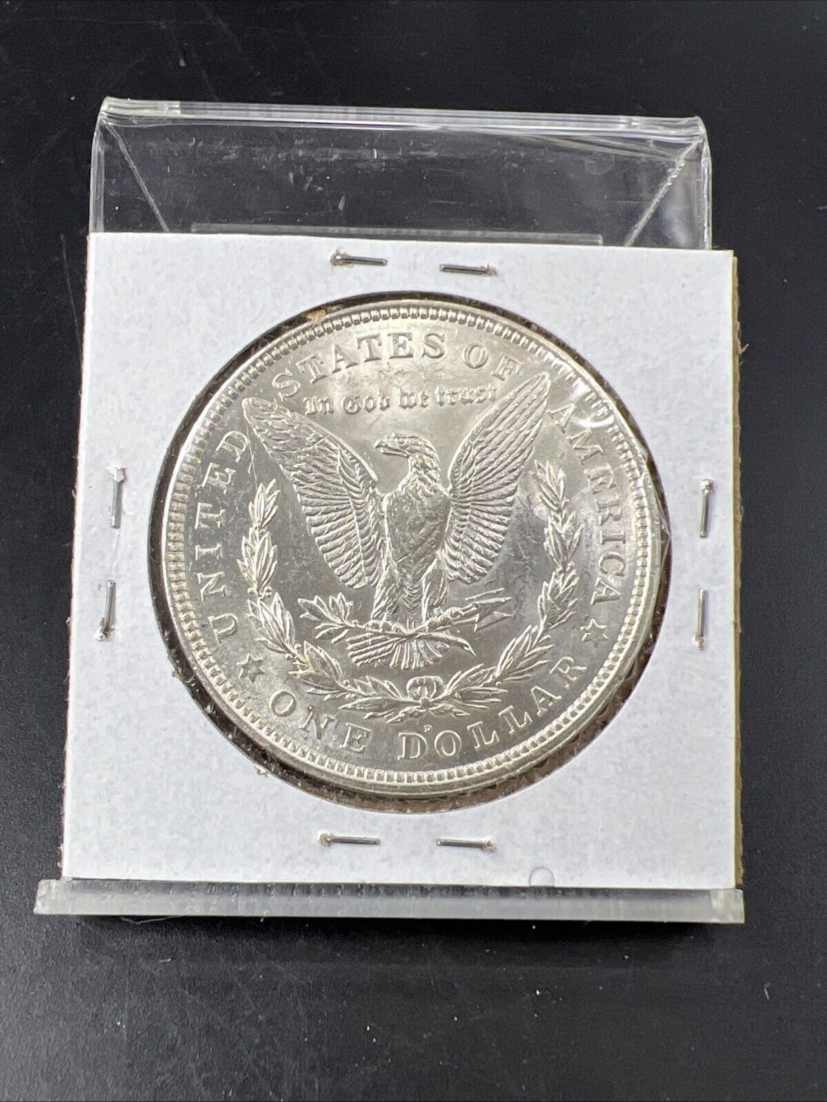1921 D $1 Morgan Silver Dollar Coin BU UNC w/ Die Crack at Date