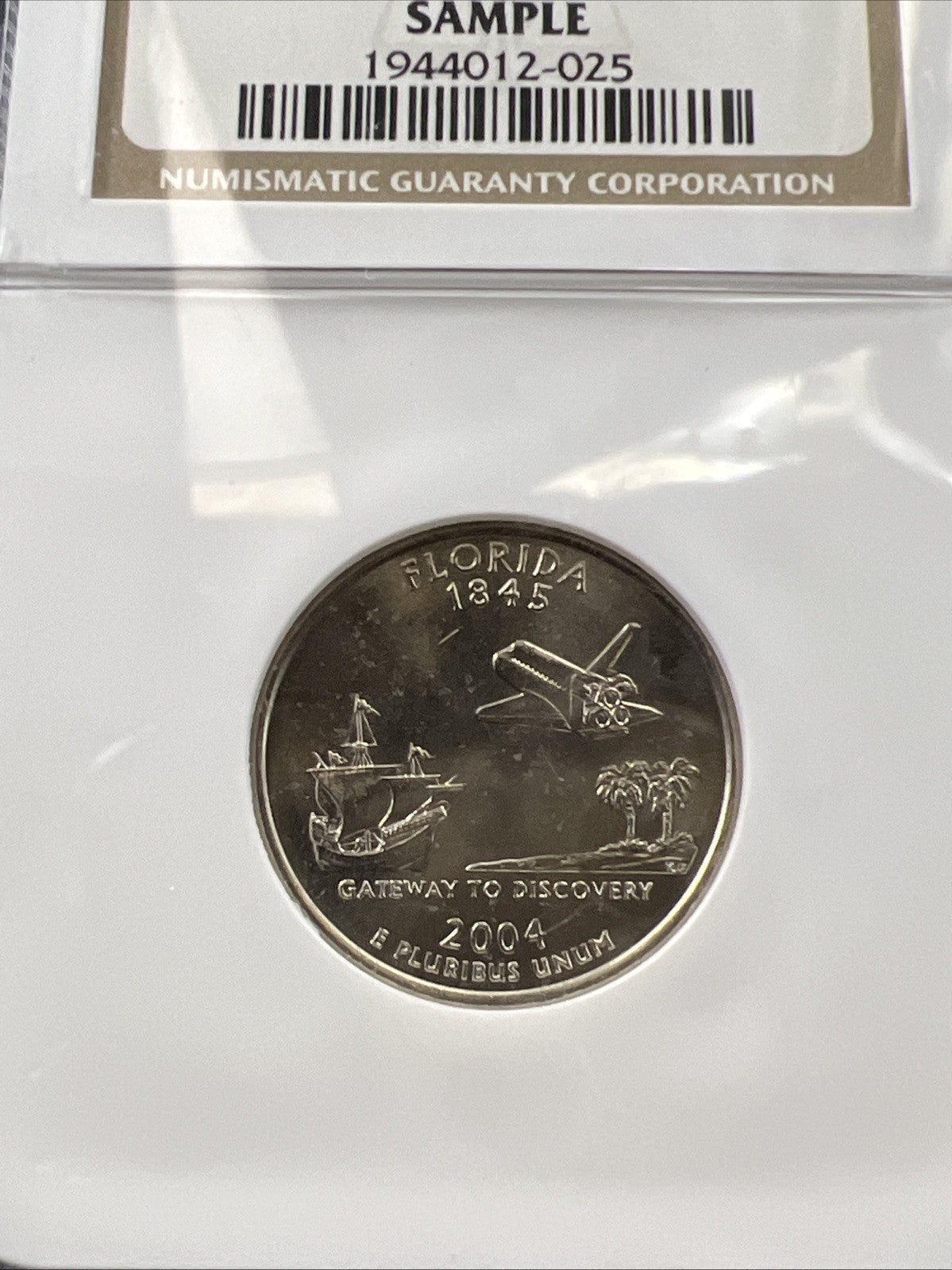 2004 P Florida NGC Sample Slab BU UNC