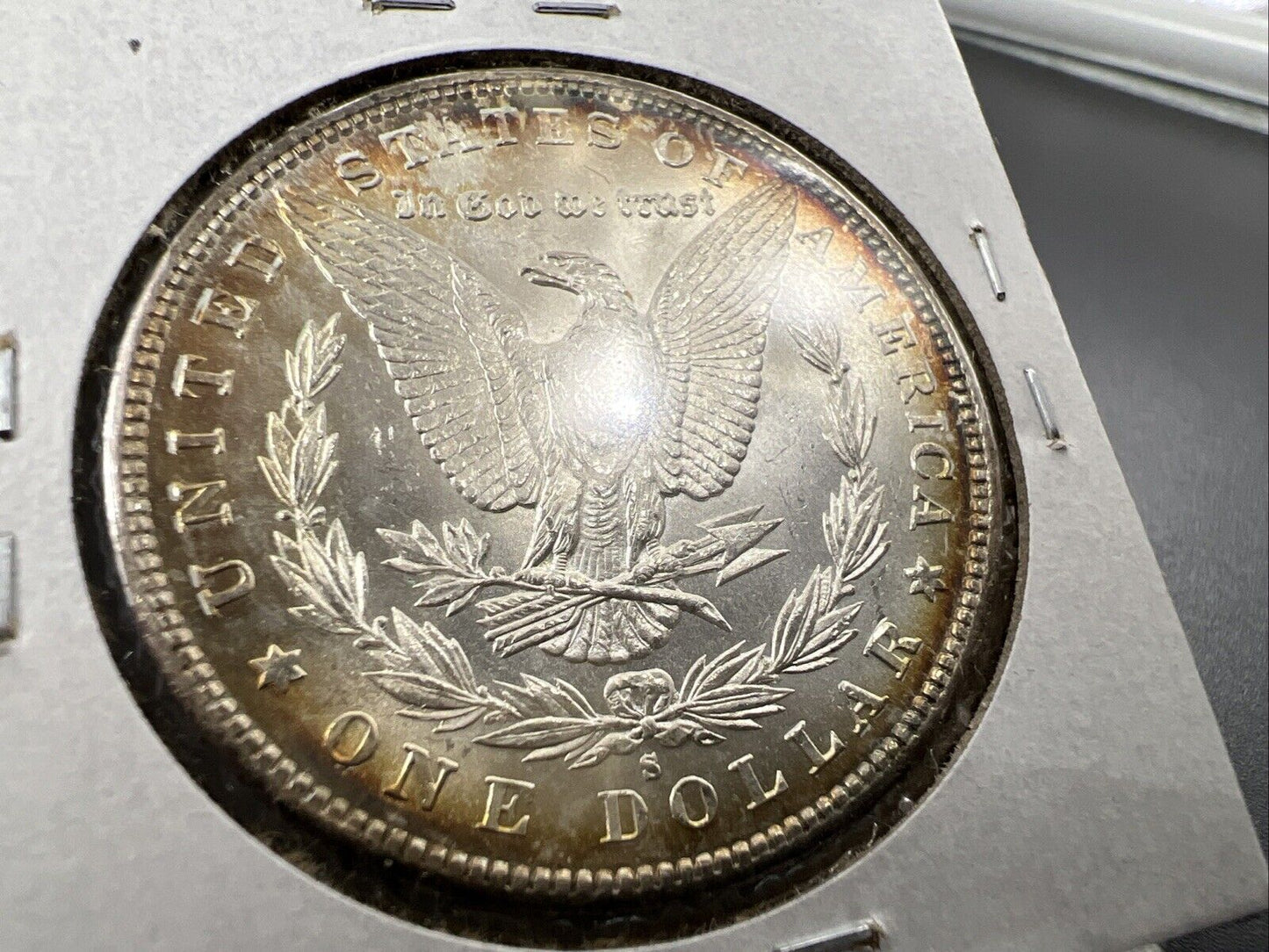 1880 S $1 Morgan Silver Dollar Coin Choice BU UNC Nice Toning Toner