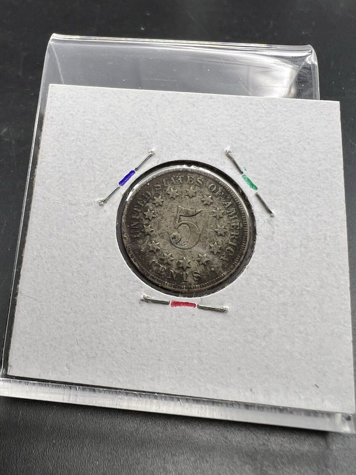 1867 5c No Rays Shield Nickel Coin Cull Circulated #E