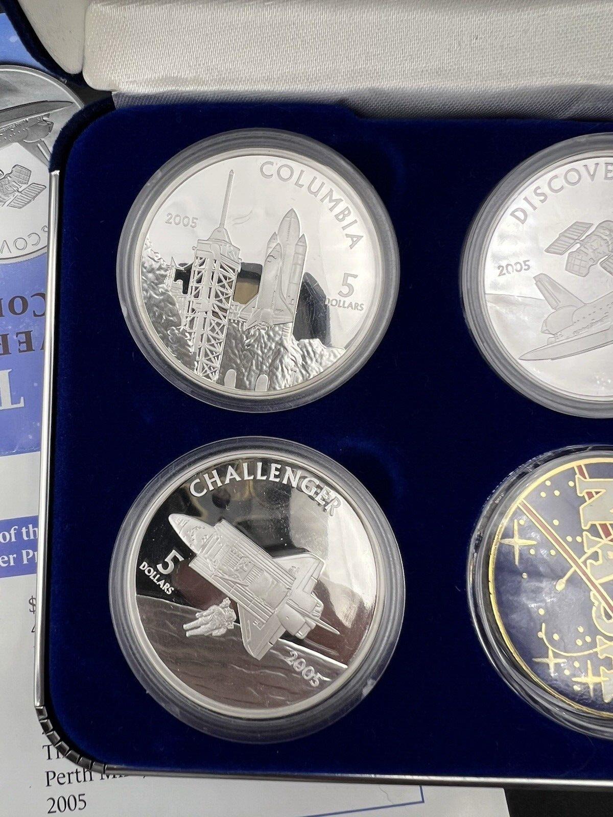 Return To Space Shuttle 5 Coin 2005 1 Oz Silver Cook Islands Coin Set