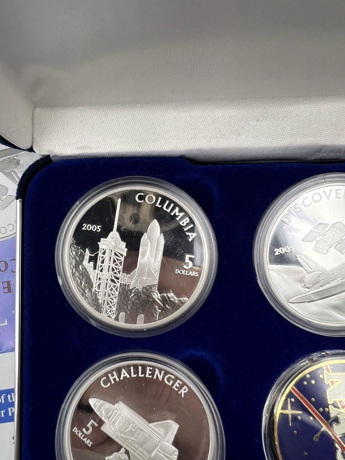 Return To Space Shuttle 5 Coin 2005 1 Oz Silver Cook Islands Coin Set