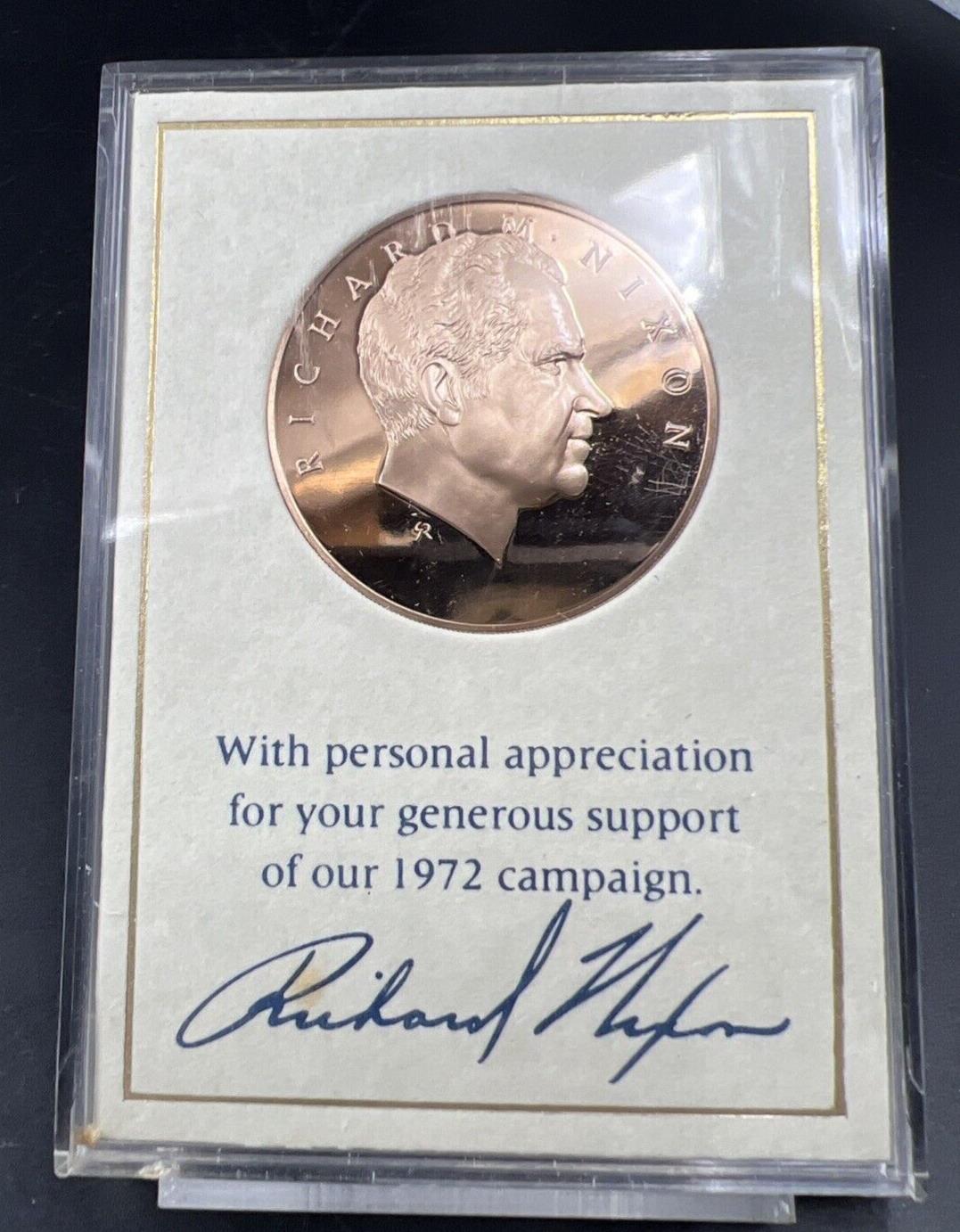 1972 Richard Nixon Proof Bronze Medal