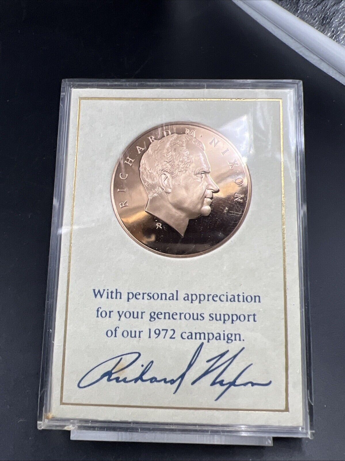 1972 Richard Nixon Proof Bronze Medal