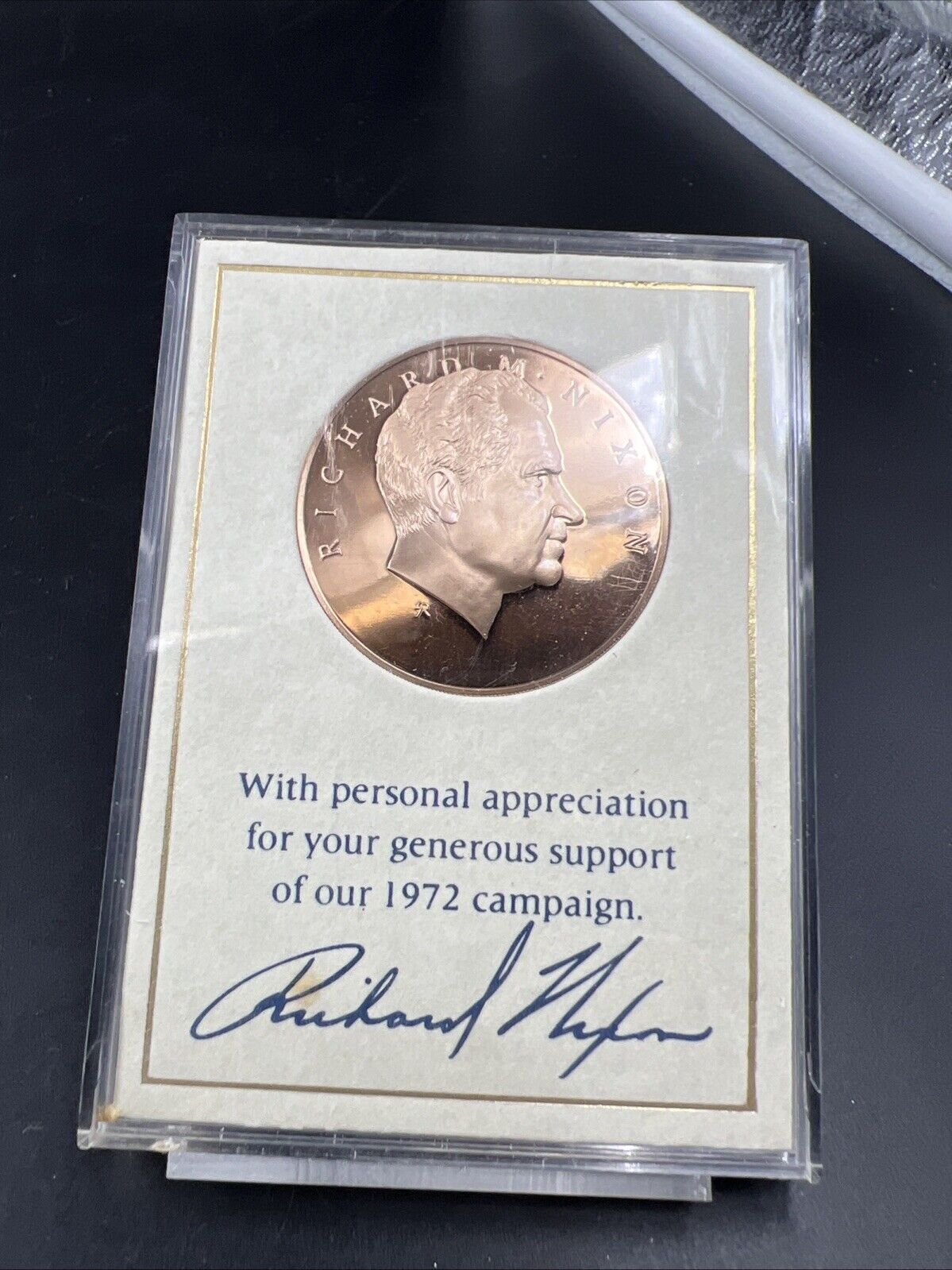 1972 Richard Nixon Proof Bronze Medal