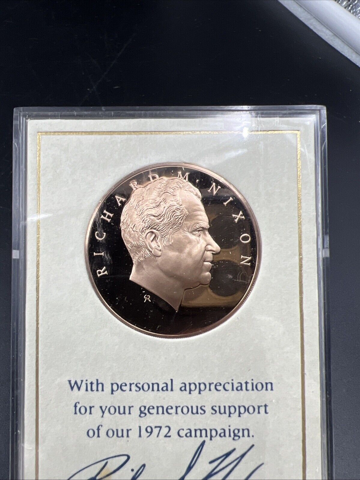 1972 Richard Nixon Proof Bronze Medal