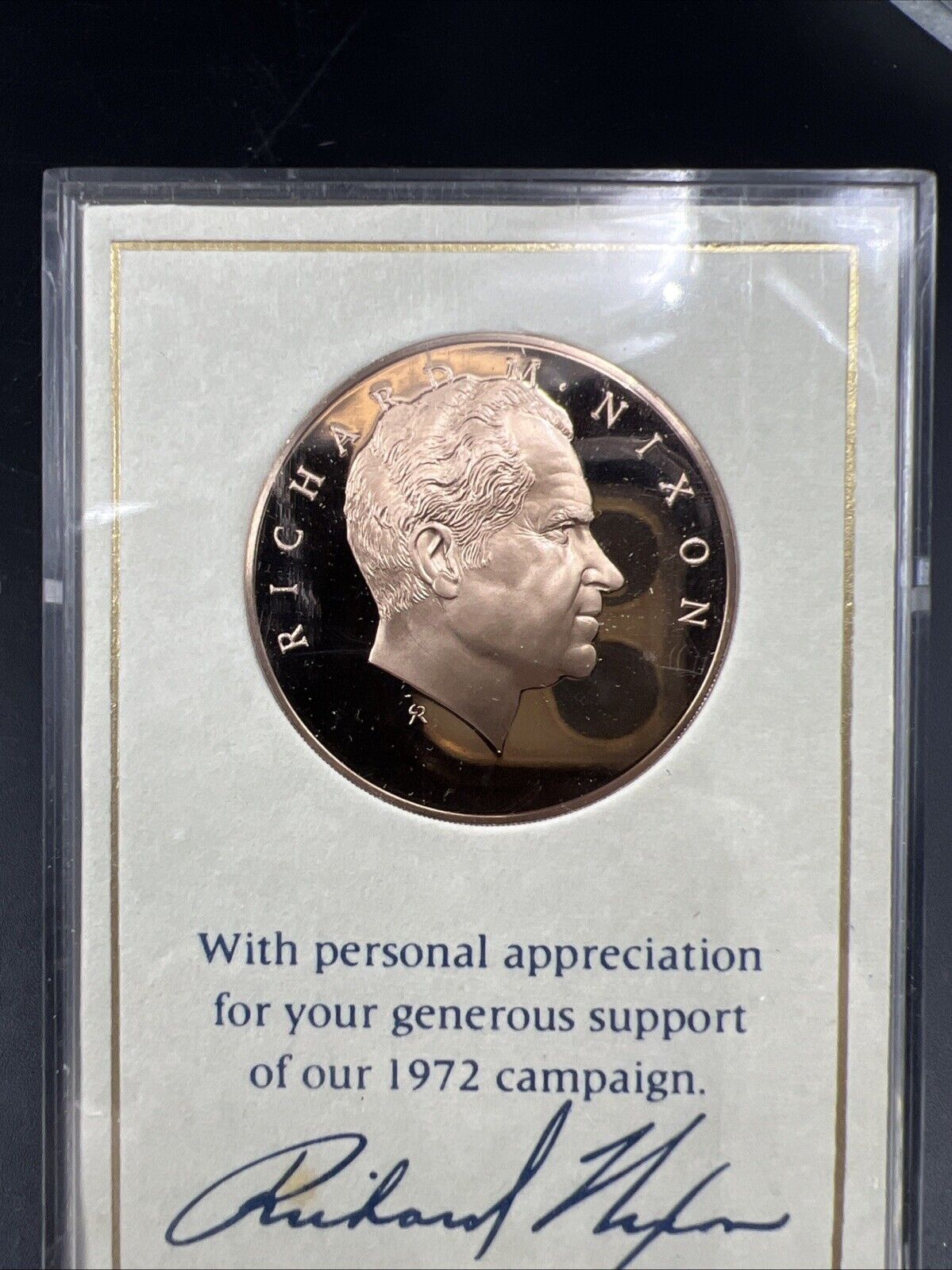 1972 Richard Nixon Proof Bronze Medal