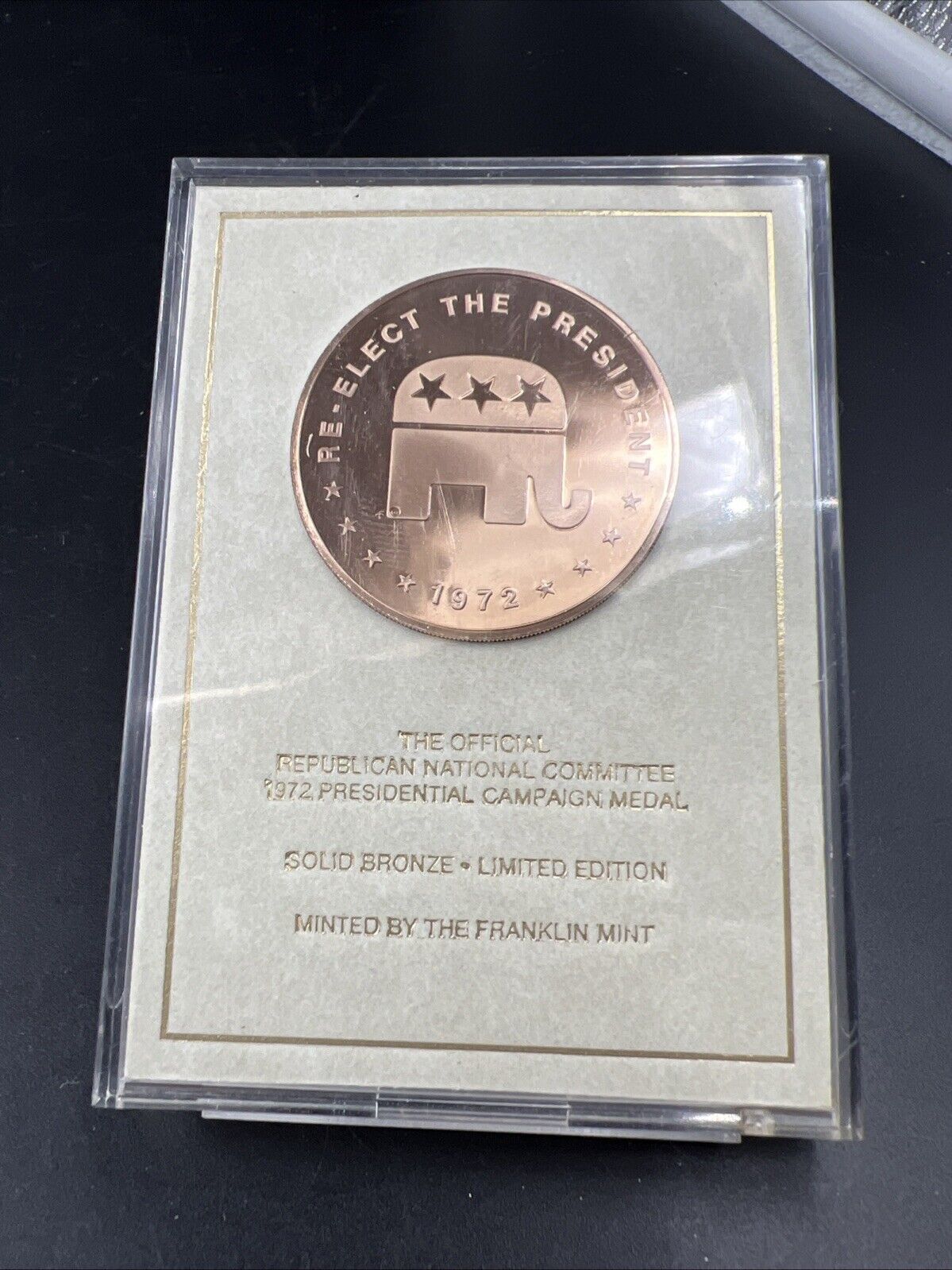 1972 Richard Nixon Proof Bronze Medal