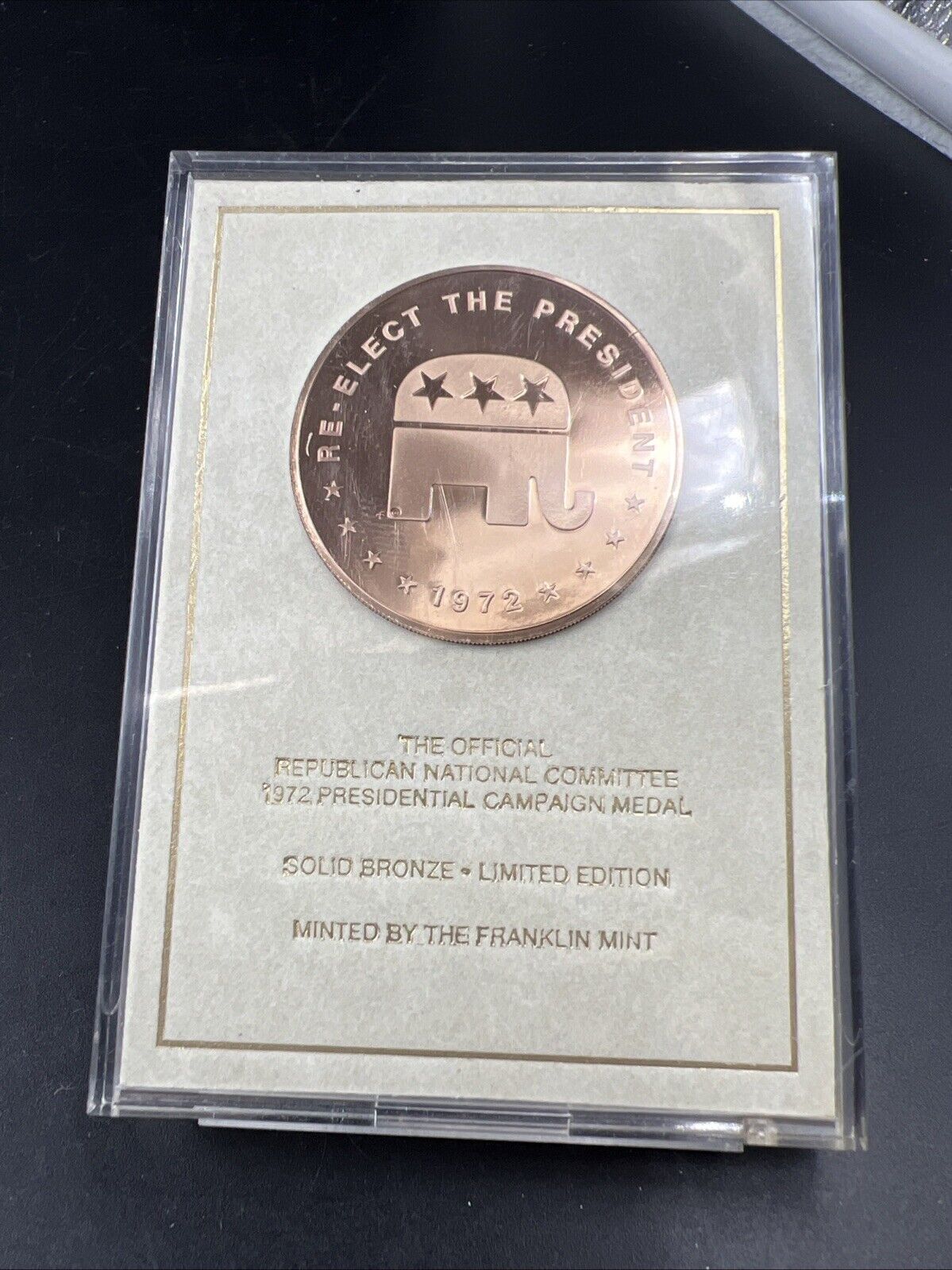 1972 Richard Nixon Proof Bronze Medal